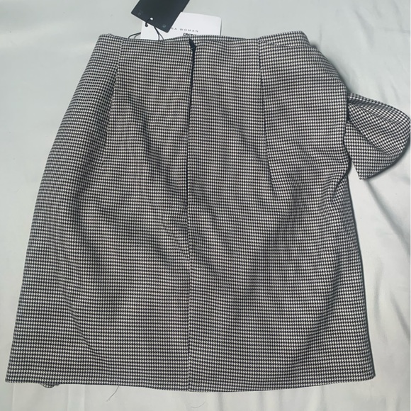 NWT Zara mini houndstooth wrap skirt - Picture 5 of 5